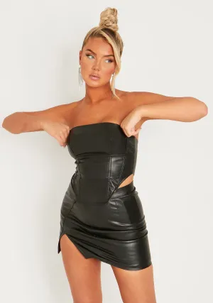 Elodie Black PU Corset