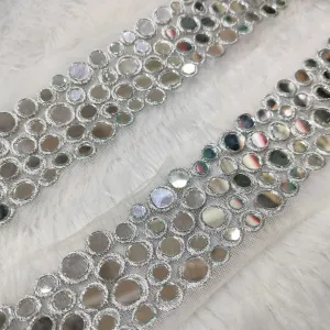 Embellished Silver Mirror Trim