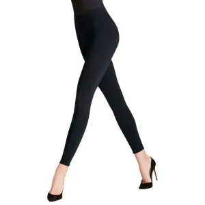 Falke Blue Cotton Seamless Leggings