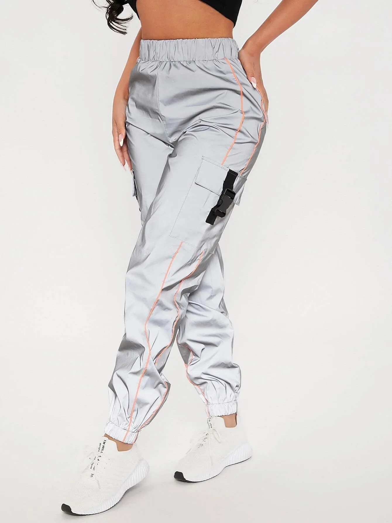 Flap Pocket Buckle Cargo Pants