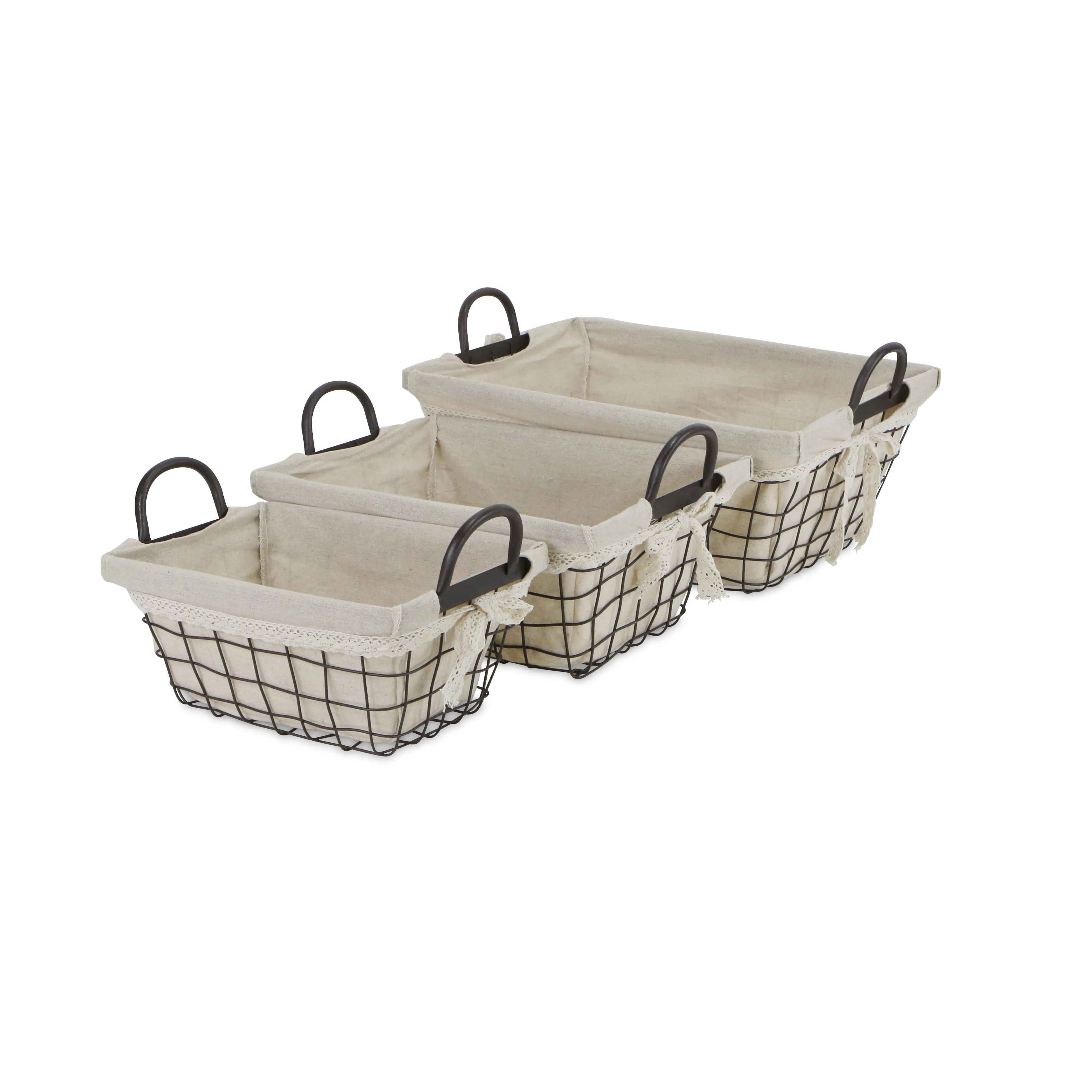 FP-4367-3 - Caden Fabric Lined Baskets
