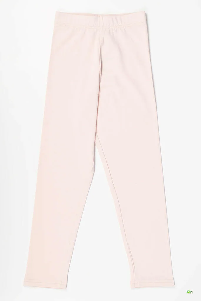 Girl's Full-Length Baby Pink Leggings
