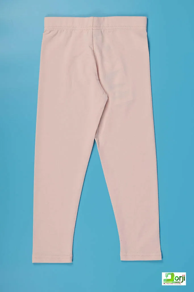 Girl's Full-Length Baby Pink Leggings