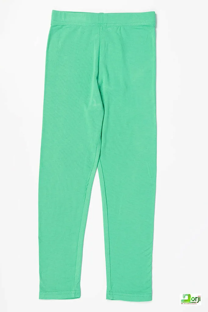 Girl's Full-Length Mint Green Leggings