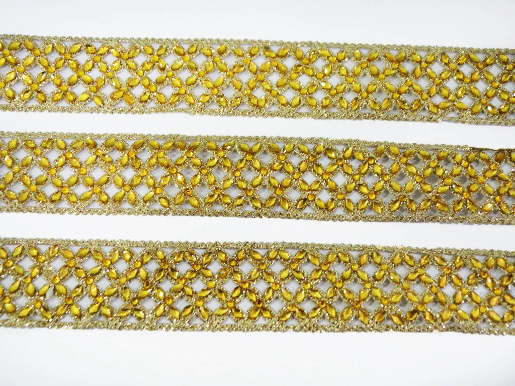 Golden Stone Embroidered Border