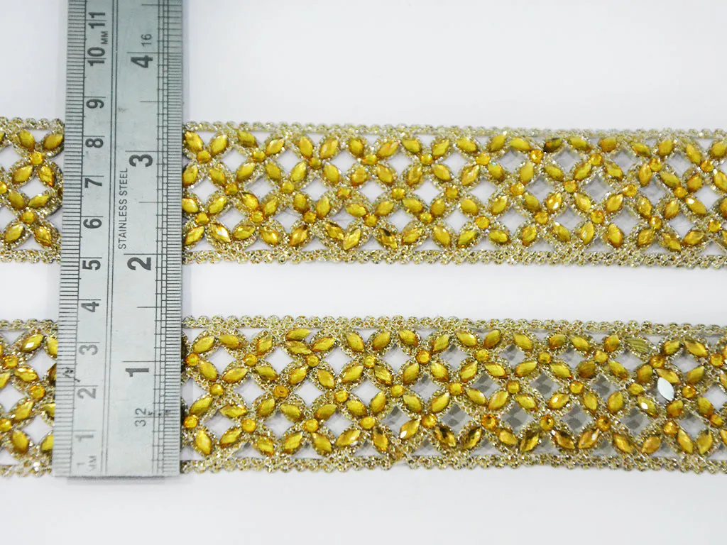 Golden Stone Embroidered Border