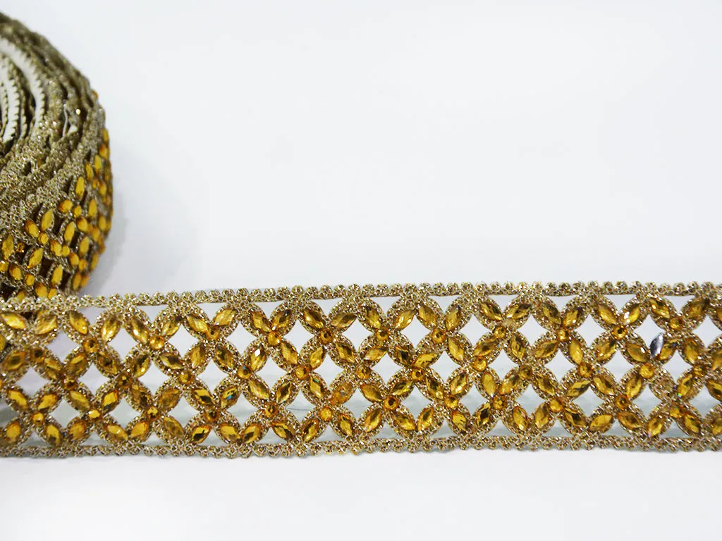Golden Stone Embroidered Border