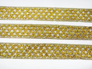 Golden Stone Embroidered Border