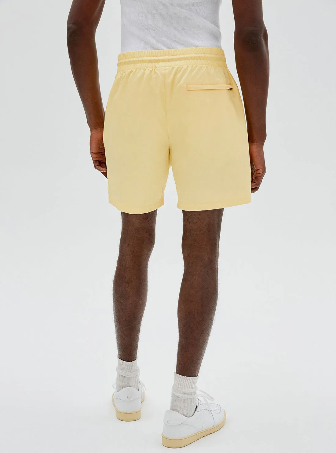 GUESS Originals Butter Yellow Nylon Patch Shorts