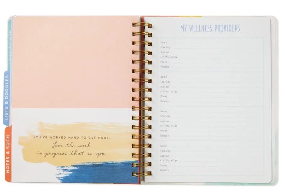 Hallmark Fitness and Wellness Journal (Spiral Bound, Day by Day, 196 Lined Pages)