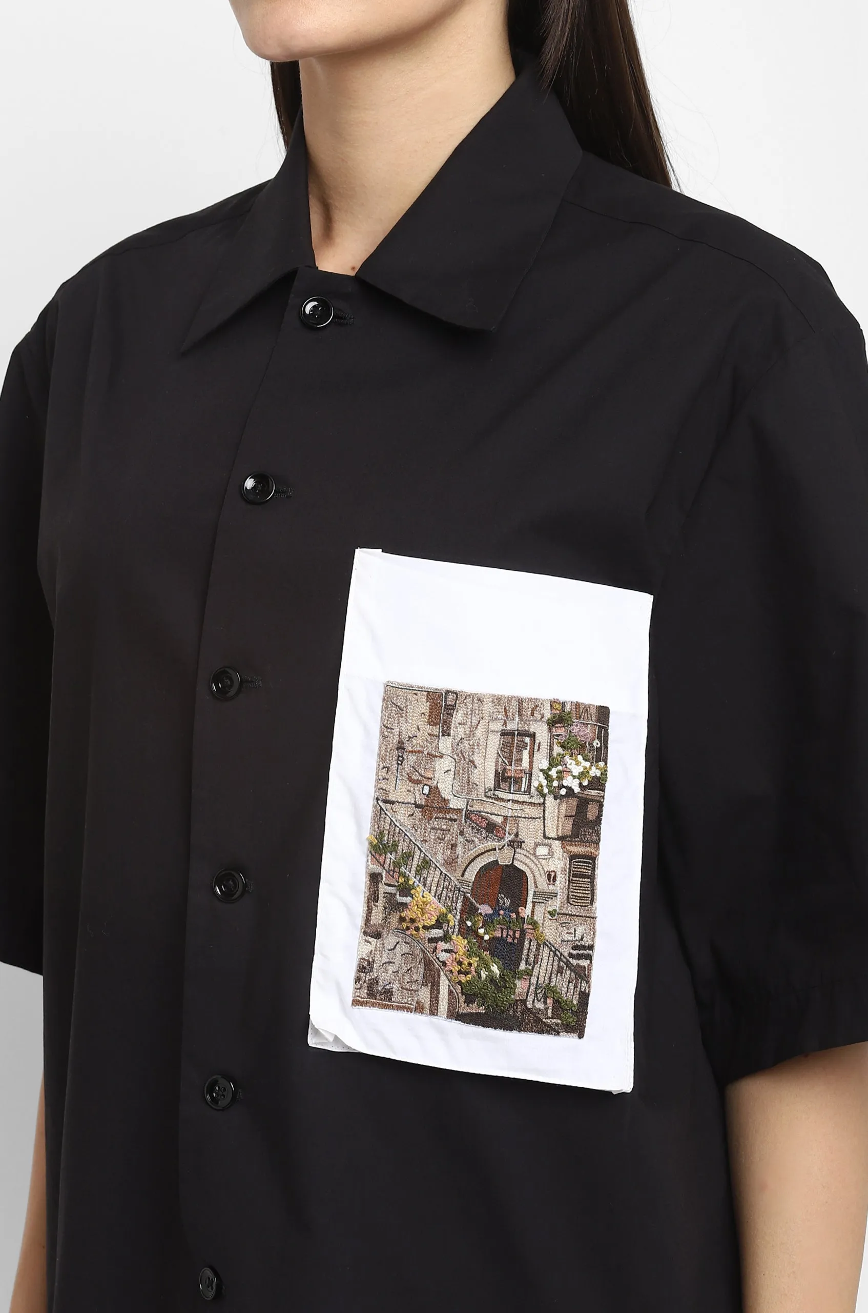 Handcrafted 'Yesteryear' Safari Shirt (Black)