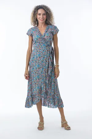 Havana Maxi Wrap Dress in Ditsy