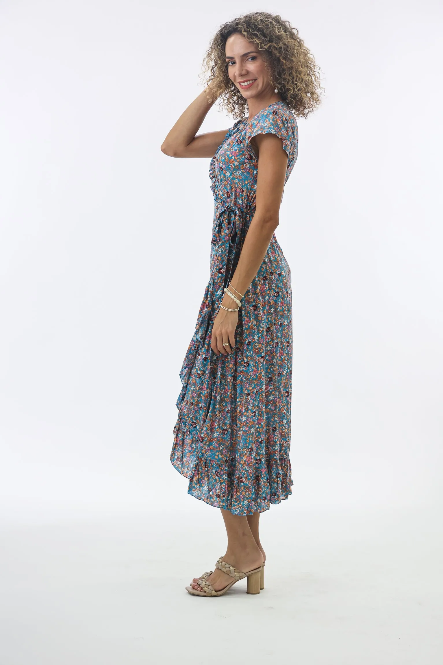 Havana Maxi Wrap Dress in Ditsy