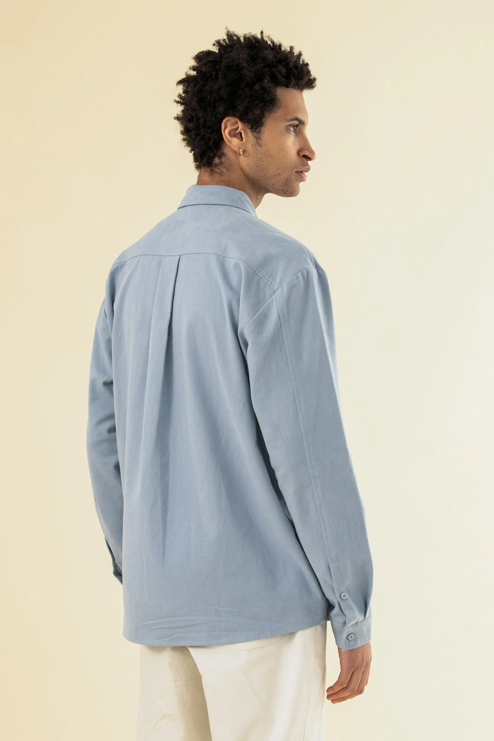 HEAVY CANVAS LONGSLEEVE SHIRT - LIGHT BLUE