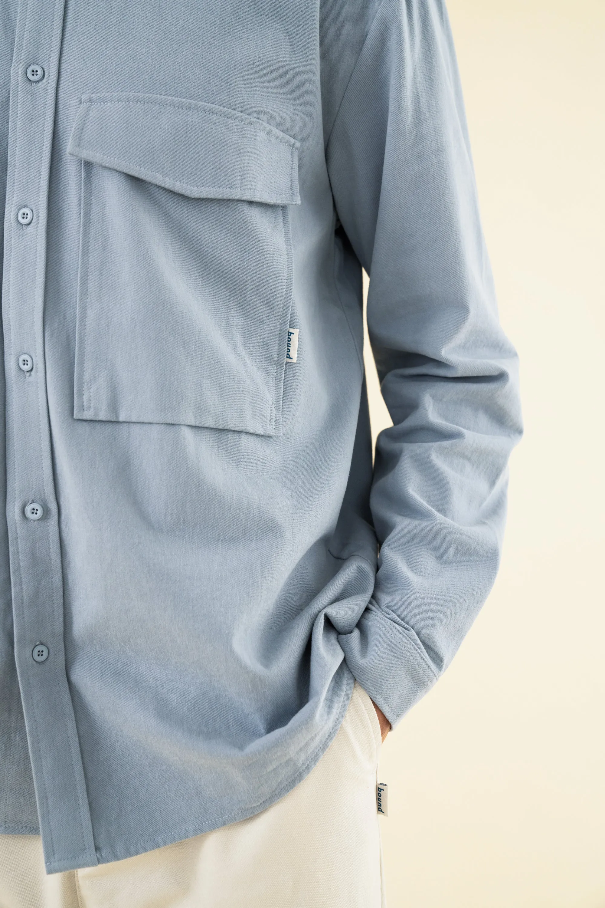 HEAVY CANVAS LONGSLEEVE SHIRT - LIGHT BLUE