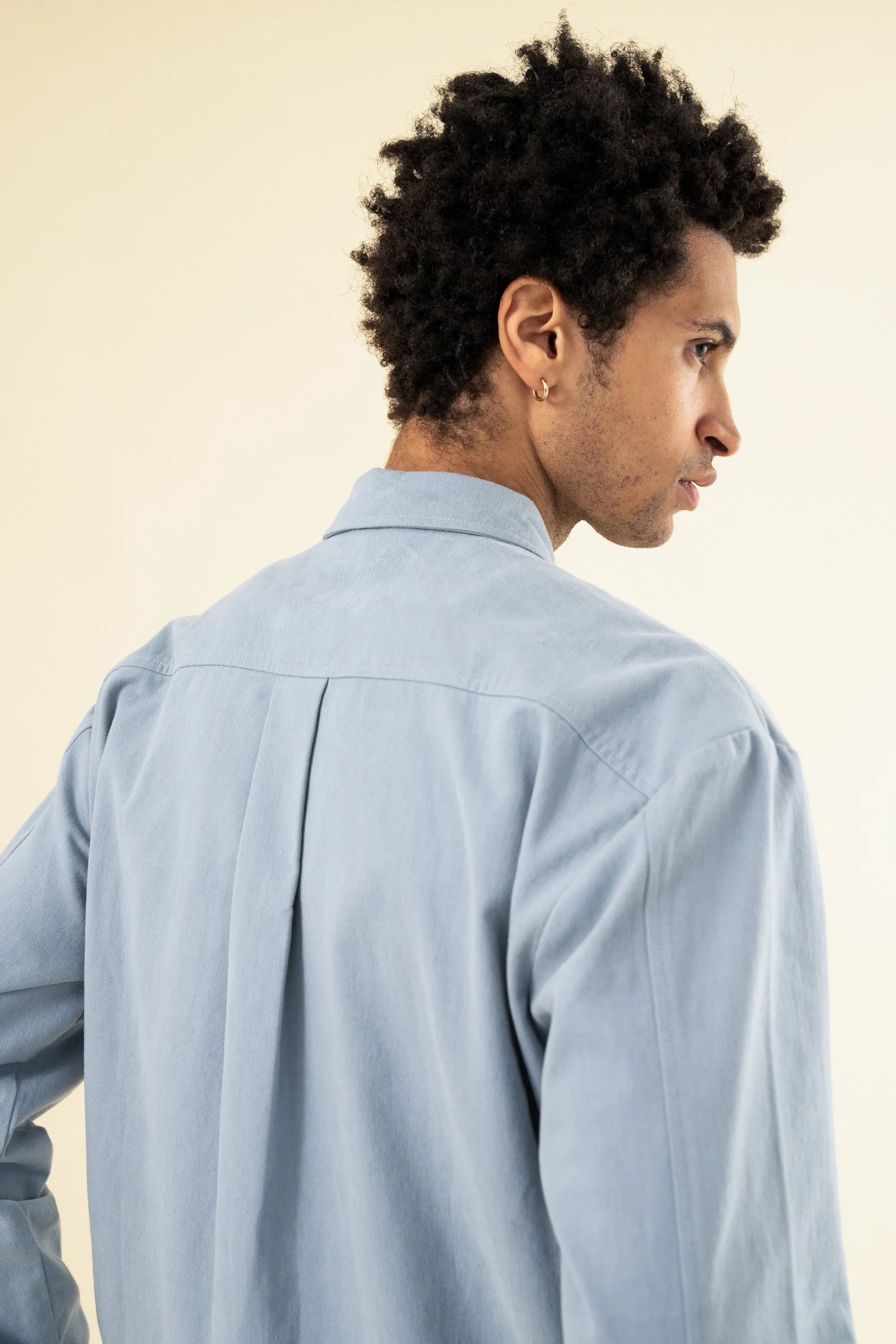 HEAVY CANVAS LONGSLEEVE SHIRT - LIGHT BLUE