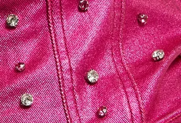 House of Holland Hot Pink Studded Corset Top