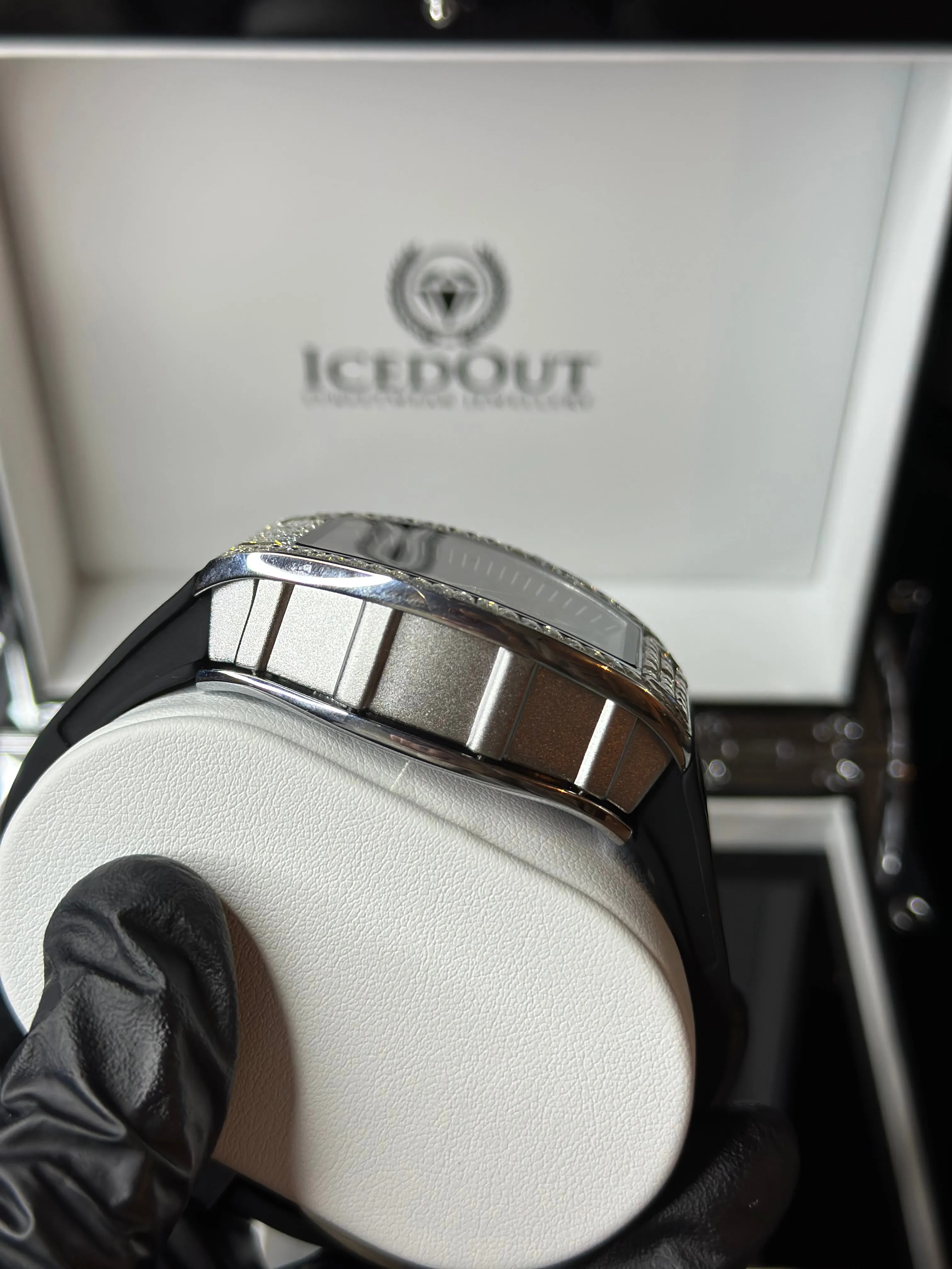 IcedOut Elite Baguette Watch - Black ice
