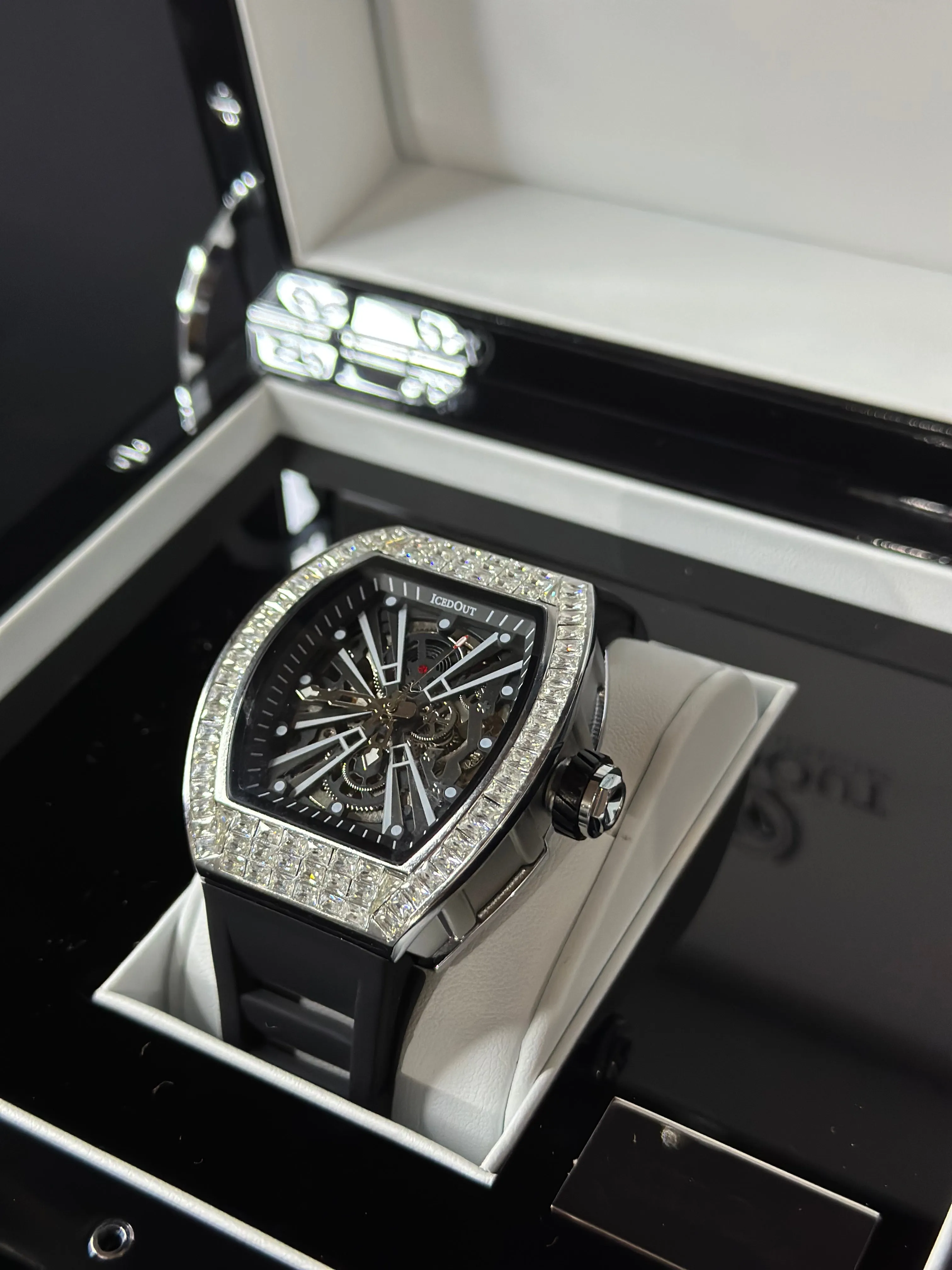 IcedOut Elite Baguette Watch - Black ice