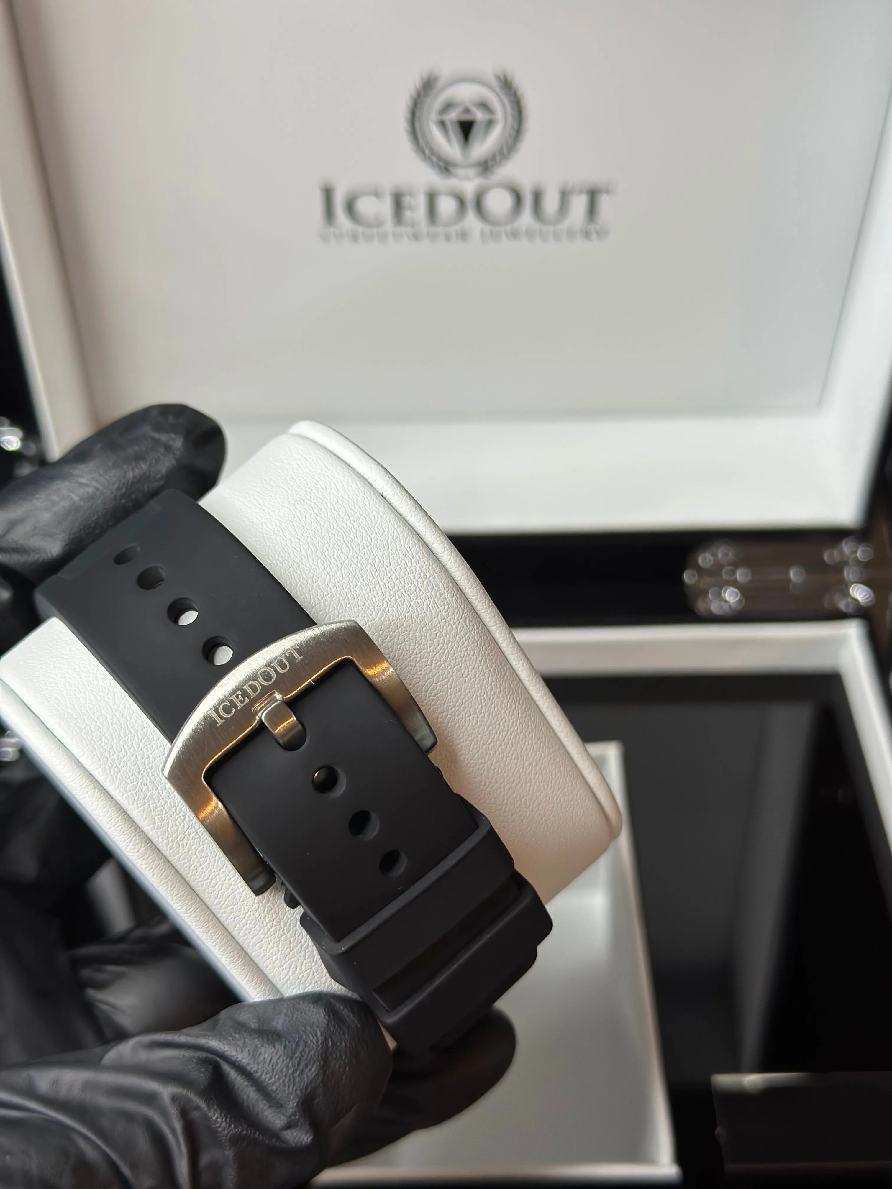 IcedOut Elite Baguette Watch - Black ice