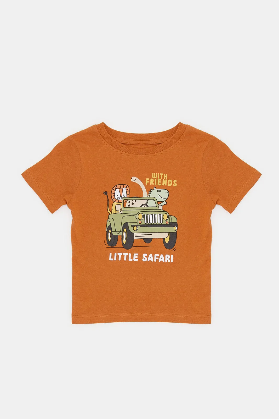 Infant Boys Orange Little Safari T-Shirt