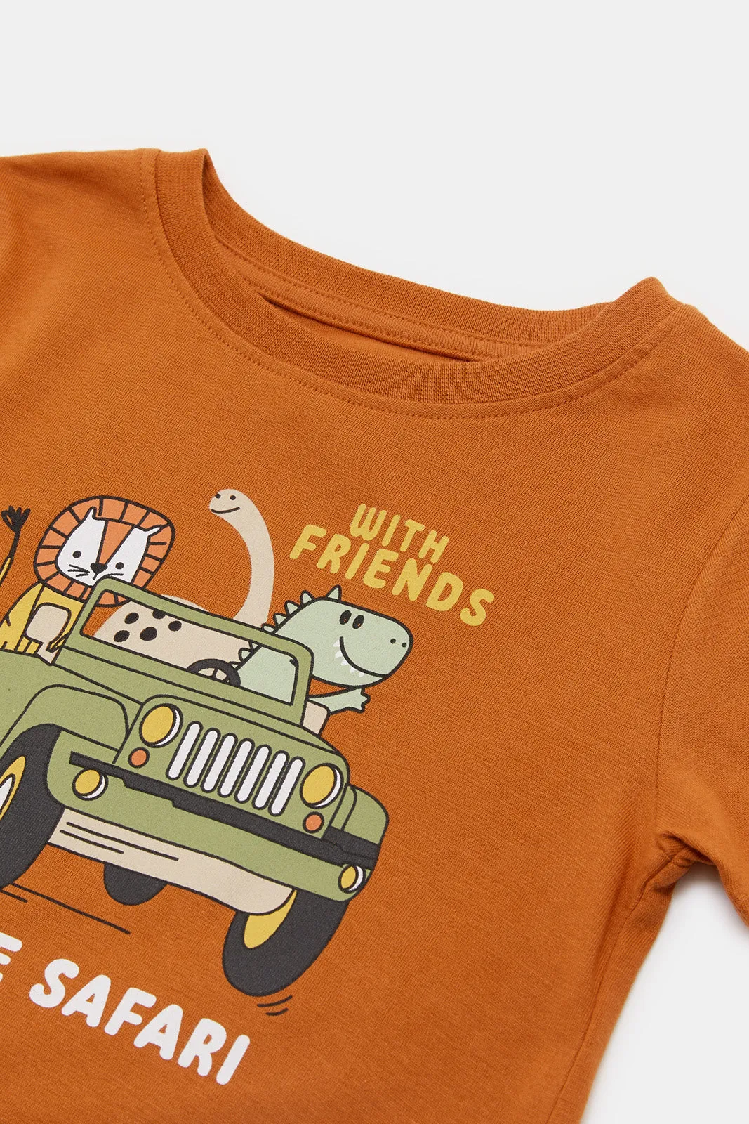 Infant Boys Orange Little Safari T-Shirt