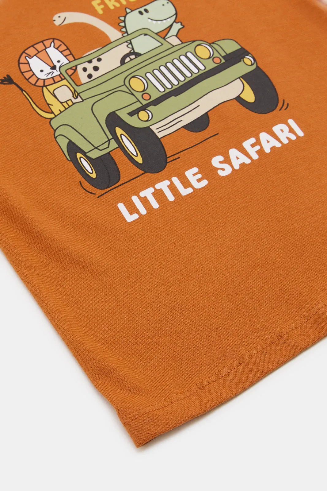 Infant Boys Orange Little Safari T-Shirt