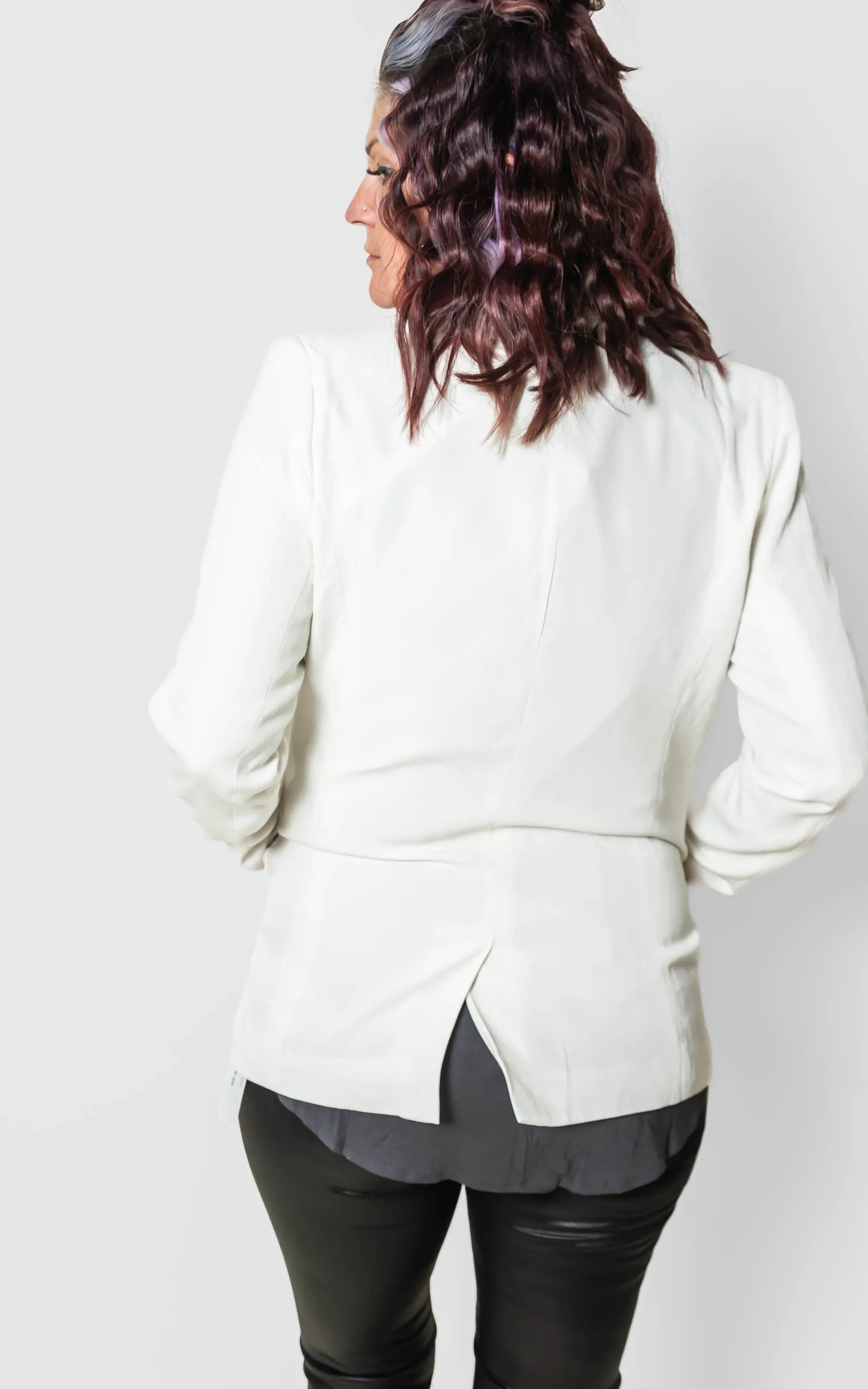 Ivory Blazer - White Birch Final Sale