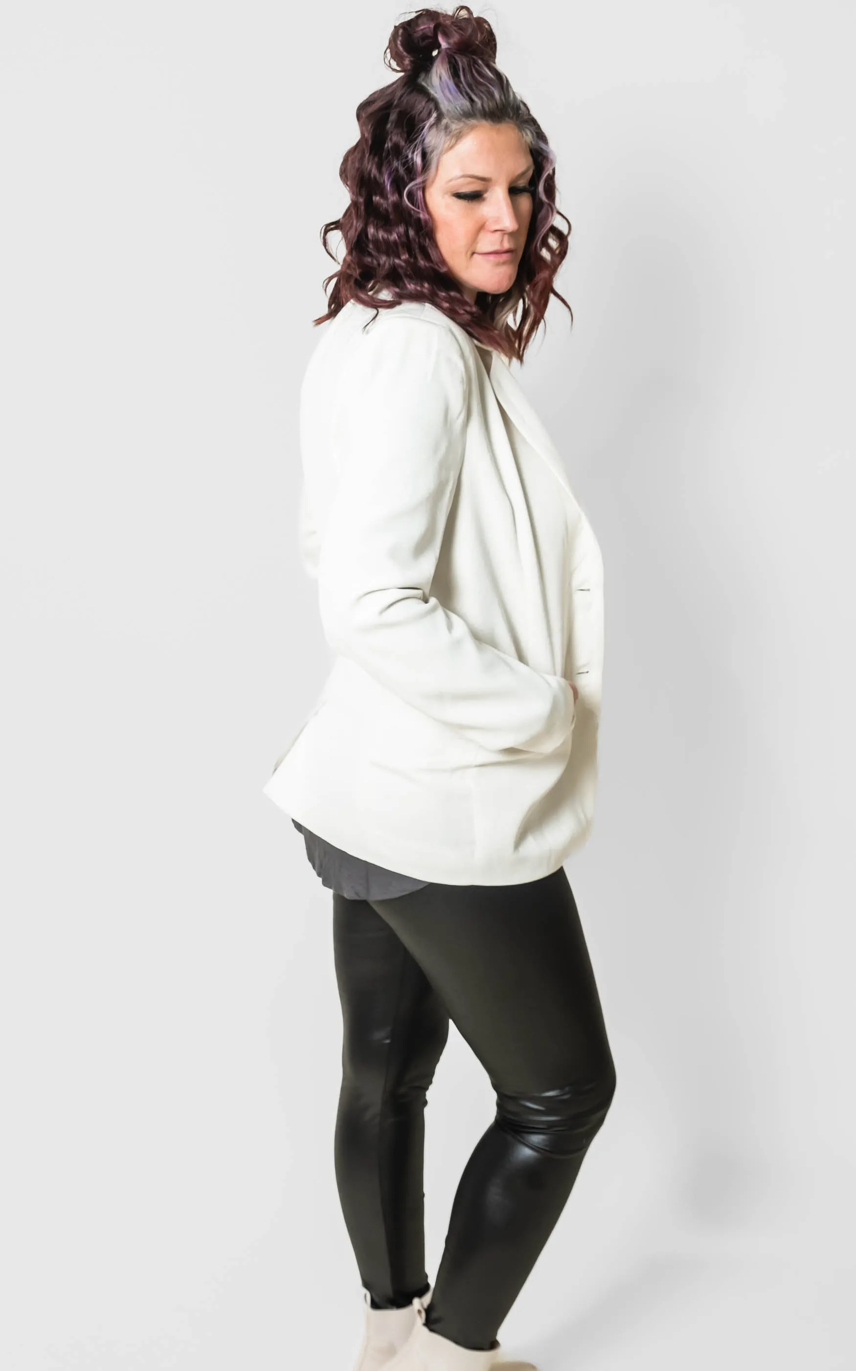 Ivory Blazer - White Birch Final Sale