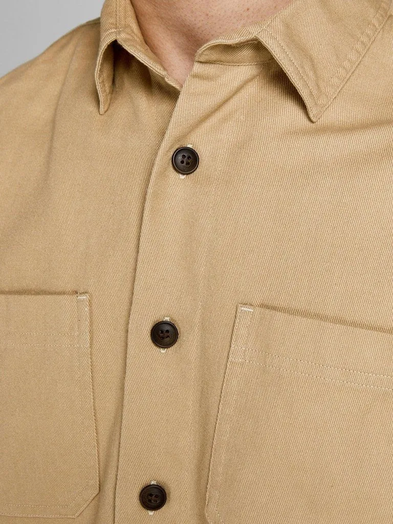 Jack and Jones Logan - overshirt i bomuld/hør mix