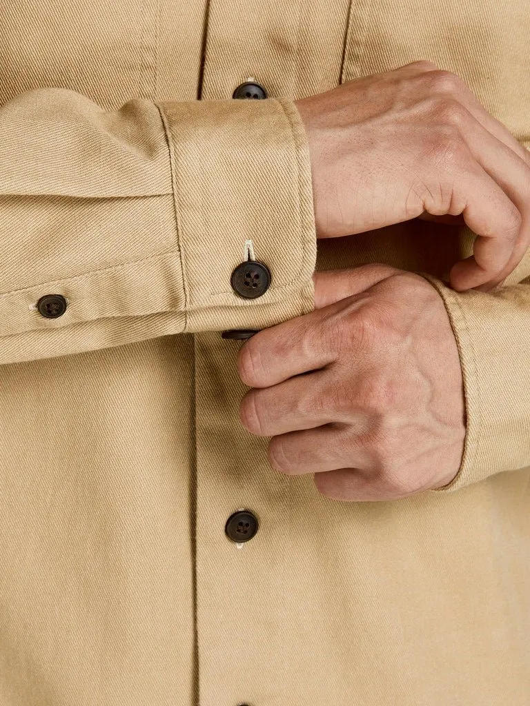 Jack and Jones Logan - overshirt i bomuld/hør mix