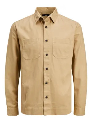 Jack and Jones Logan - overshirt i bomuld/hør mix
