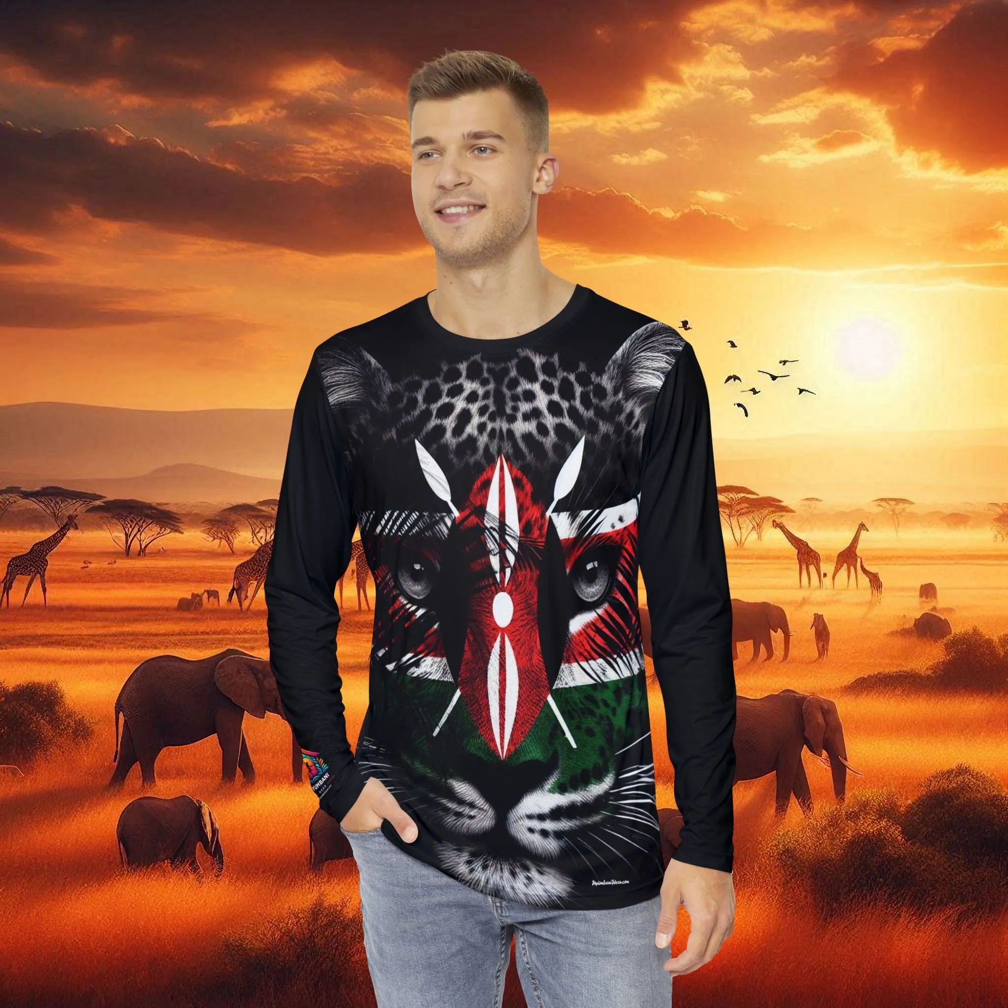 Kenyan Pride Men's Long Sleeve Shirt (AOP)