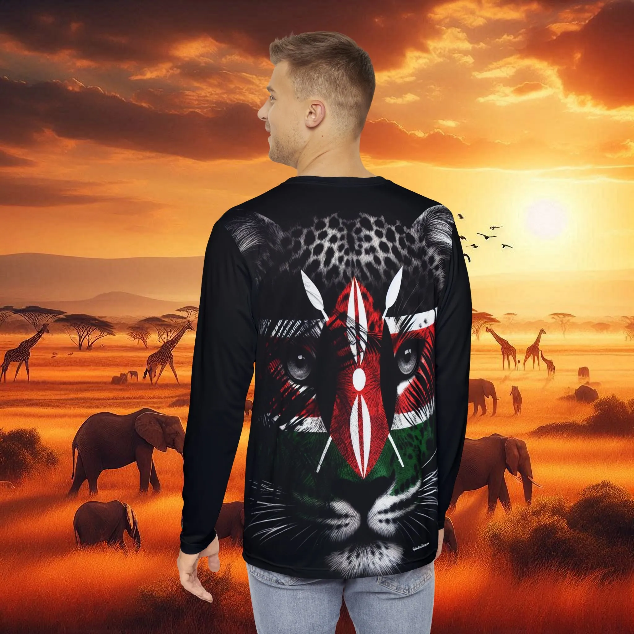 Kenyan Pride Men's Long Sleeve Shirt (AOP)