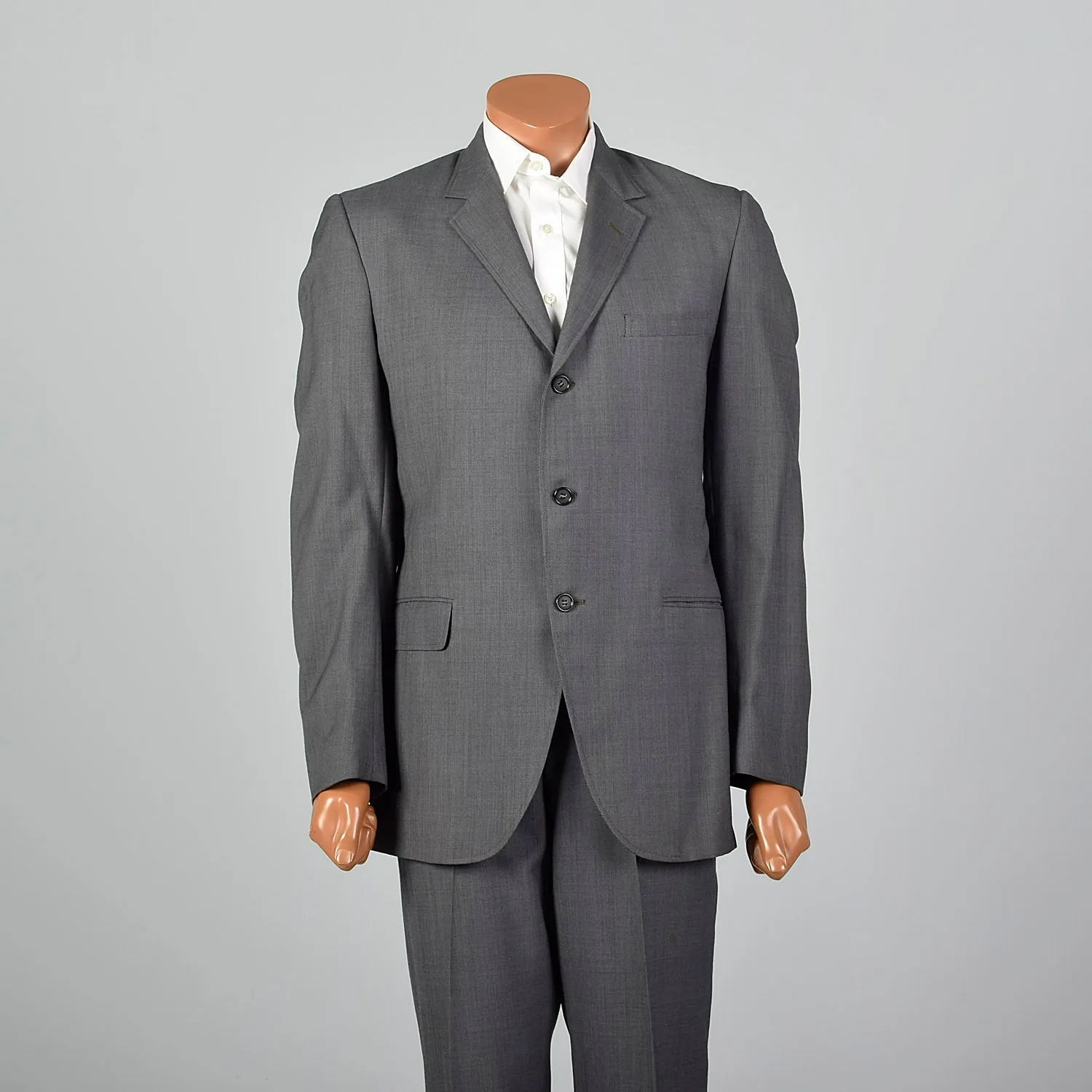 Large 1960s Gray Two Piece Suit
