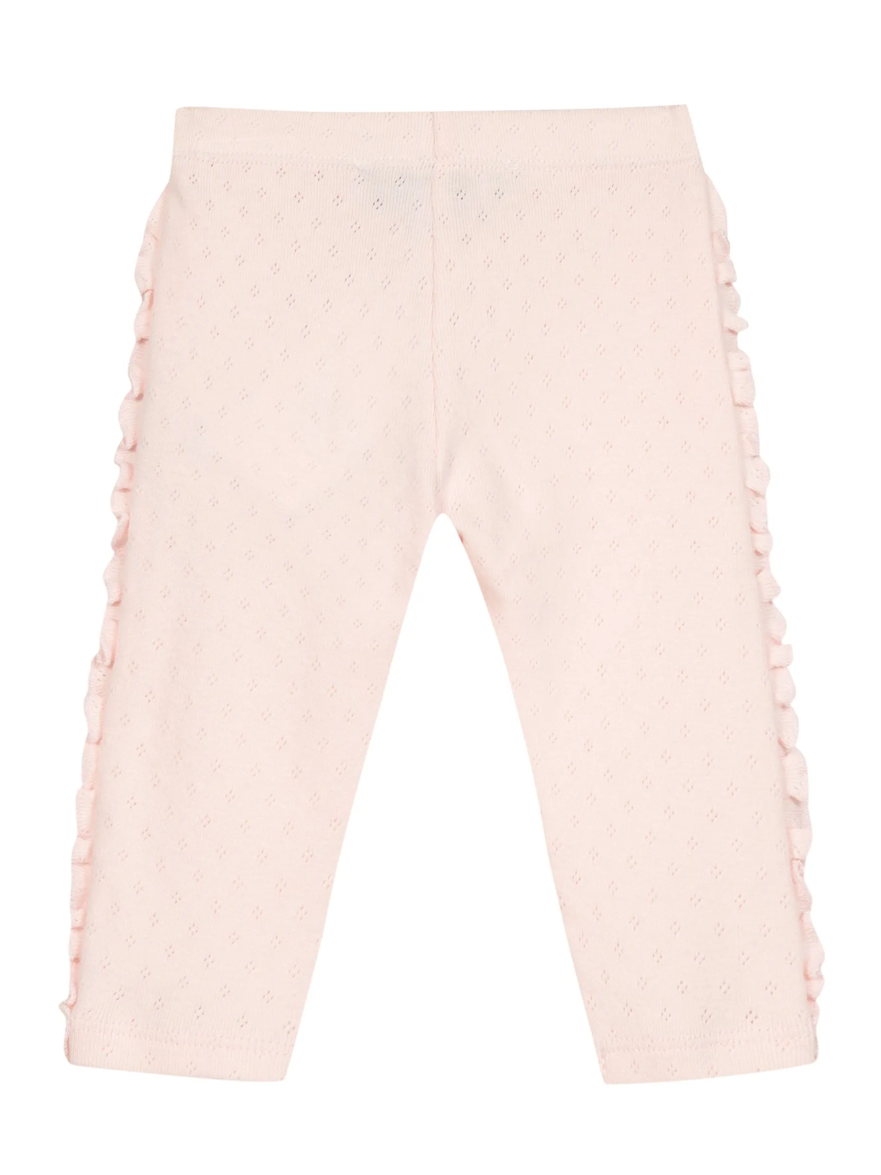 Leggings - Pale pink openwork cotton