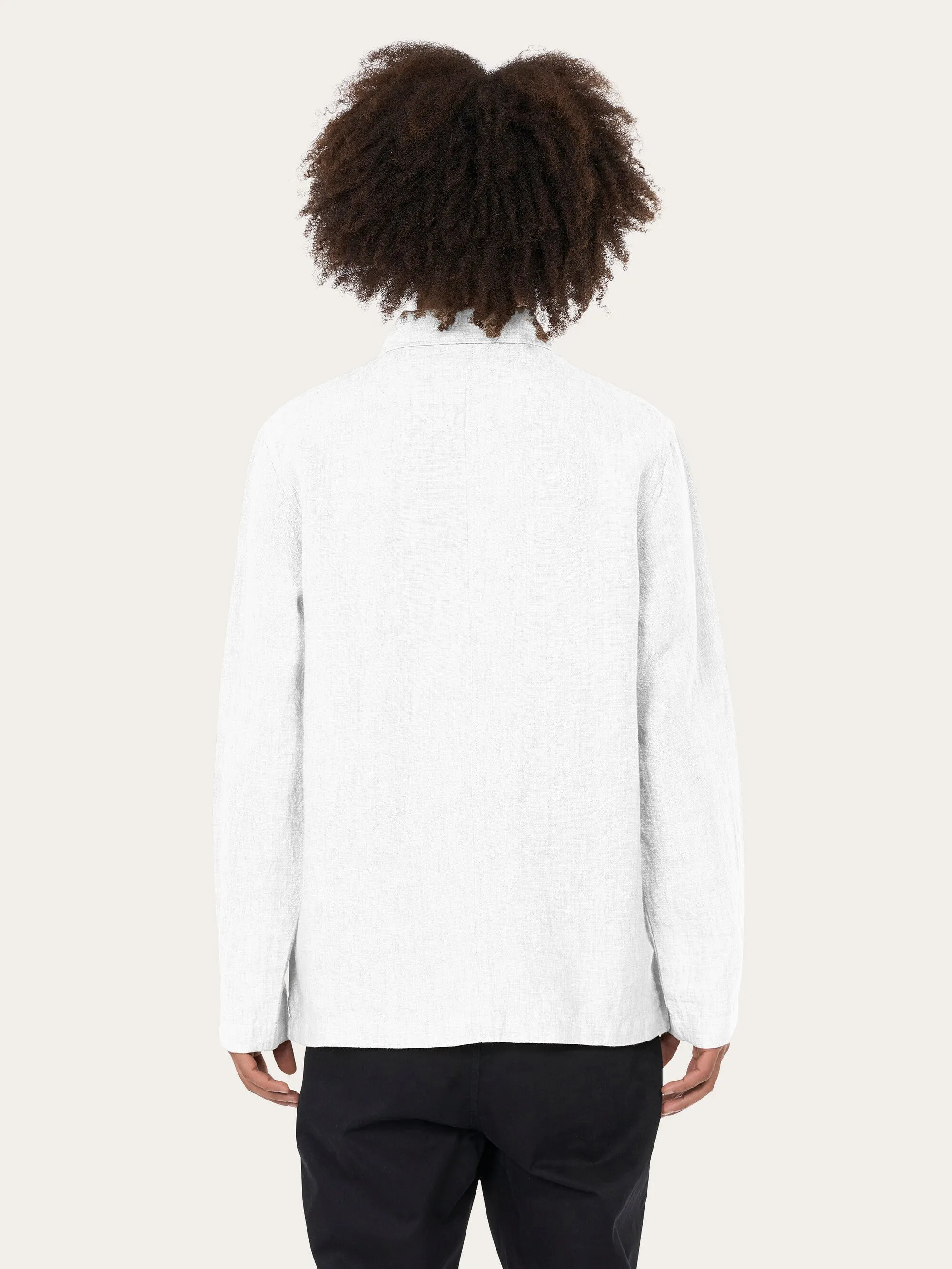 Linen overshirt - Bright White