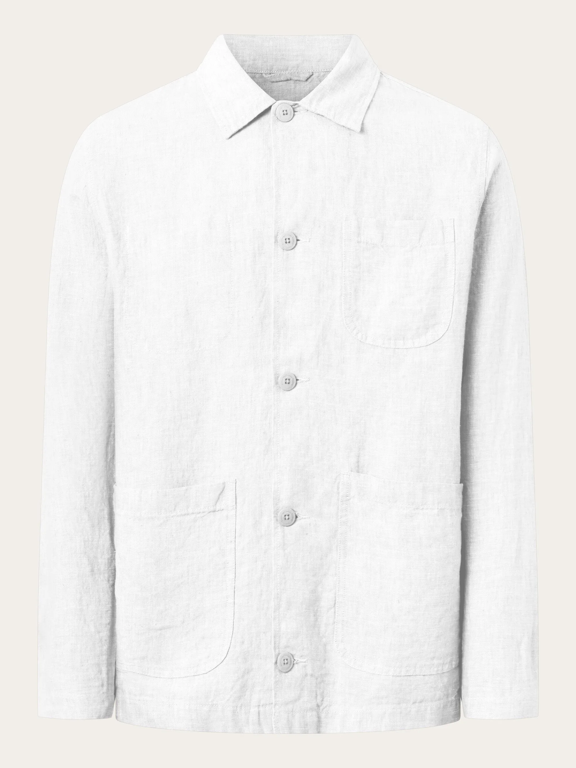 Linen overshirt - Bright White