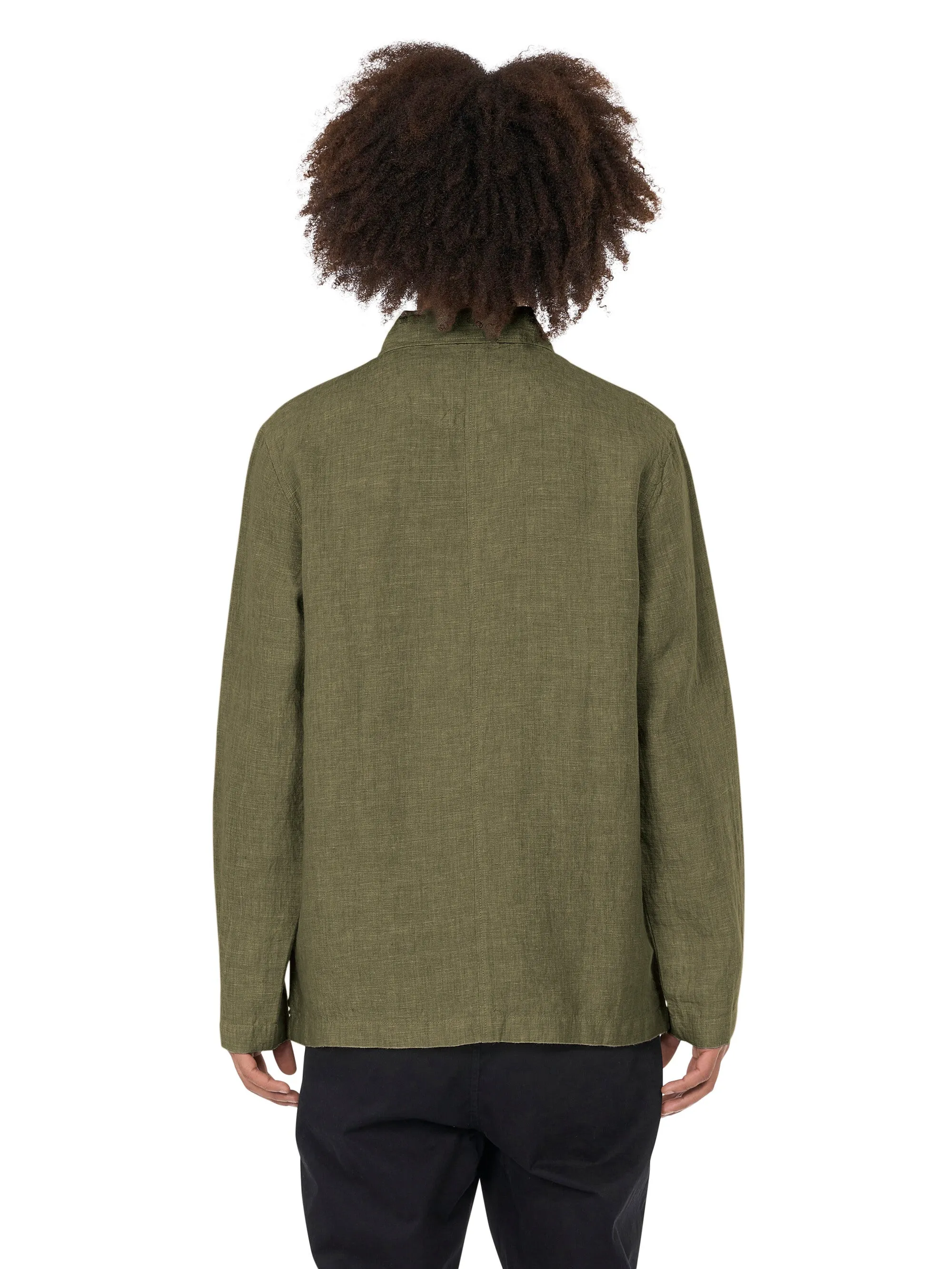 Linen overshirt - Burned Olive