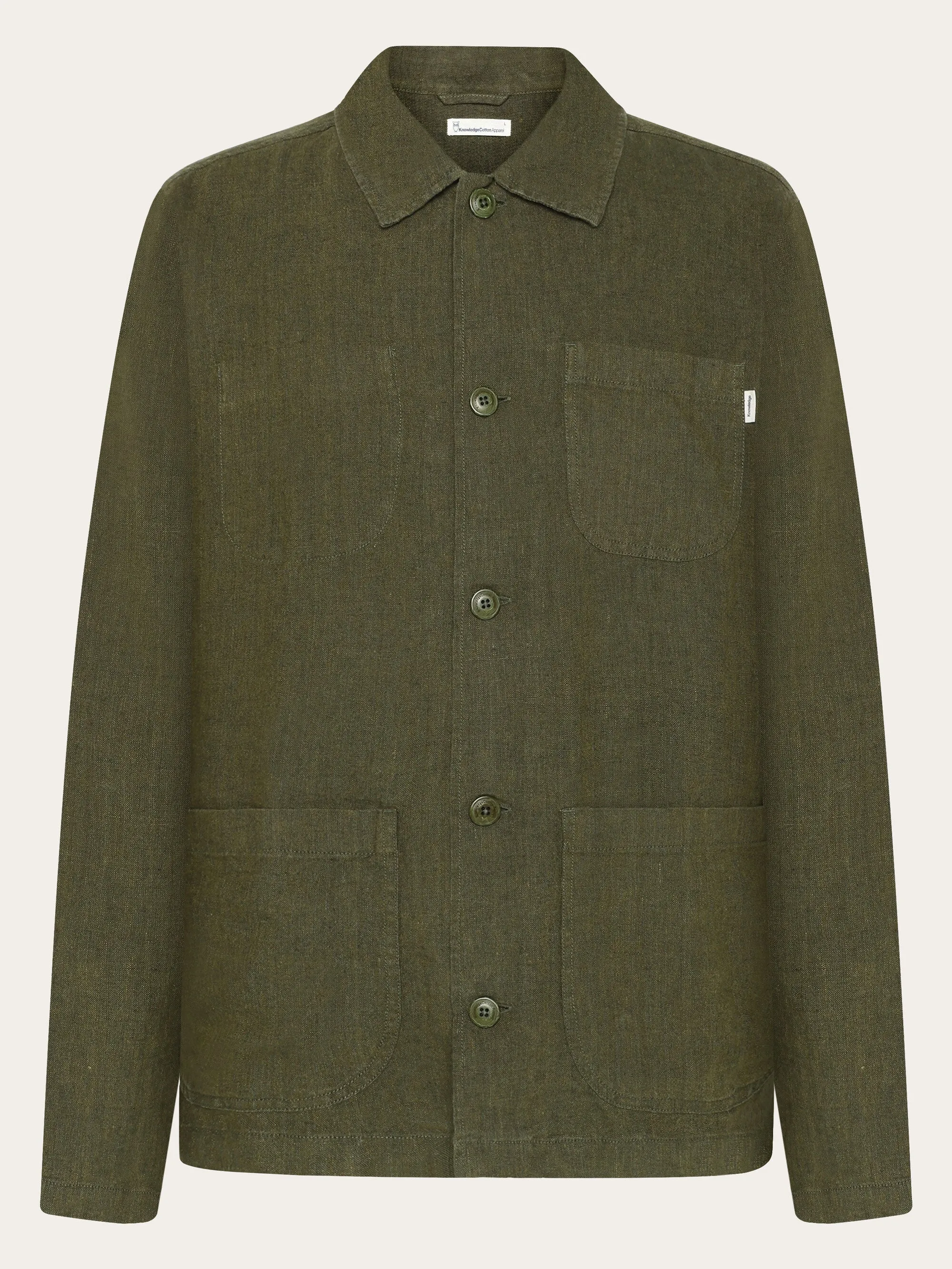 Linen overshirt - Burned Olive
