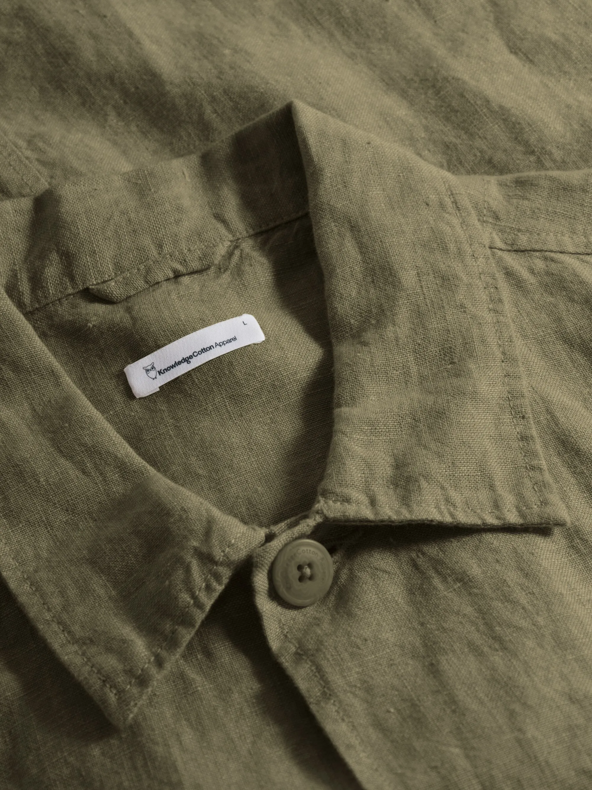 Linen overshirt - Burned Olive