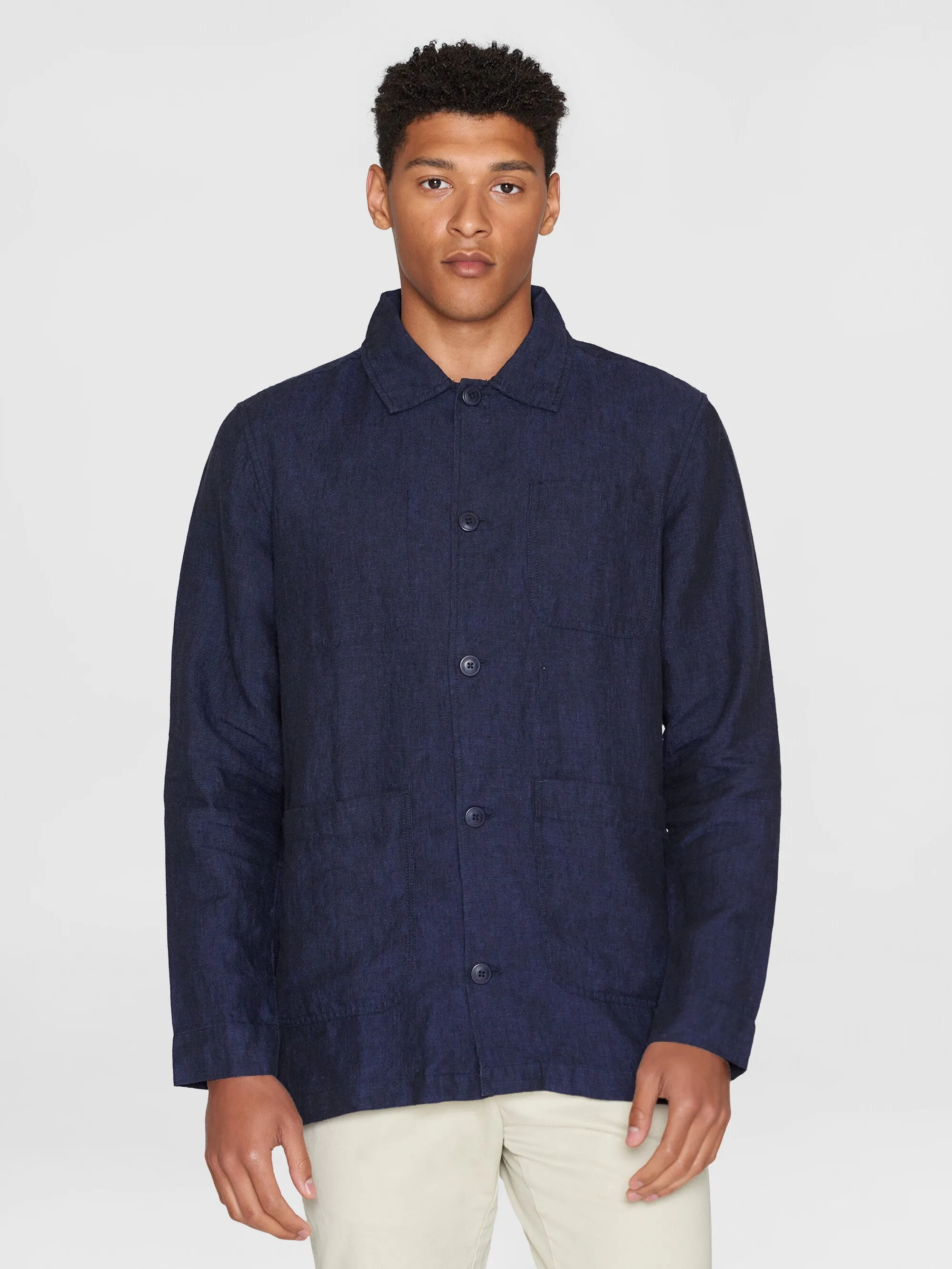 Linen overshirt - Total Eclipse