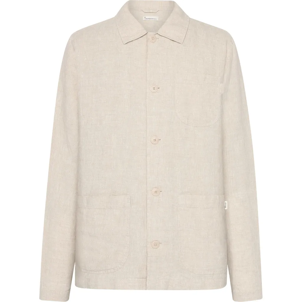 Linen overshirt - Yarndyed - Light feather gray