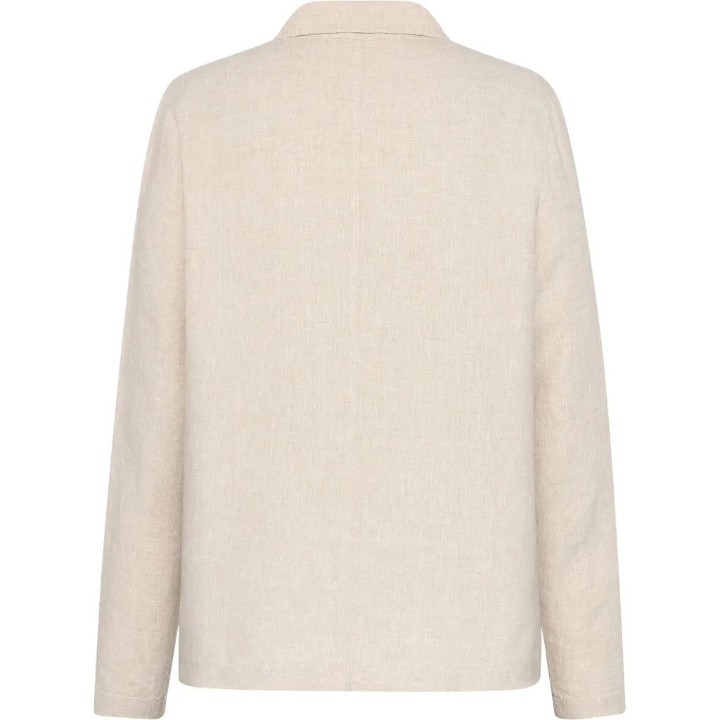 Linen overshirt - Yarndyed - Light feather gray