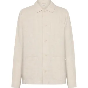Linen overshirt - Yarndyed - Light feather gray