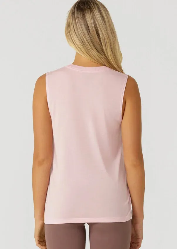 Lotus Muscle Tank - Sweet Pink