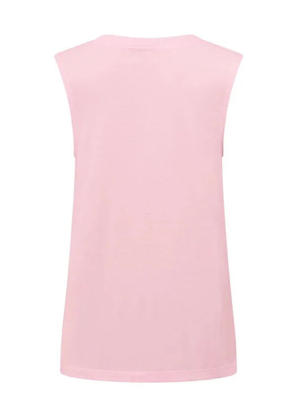 Lotus Muscle Tank - Sweet Pink