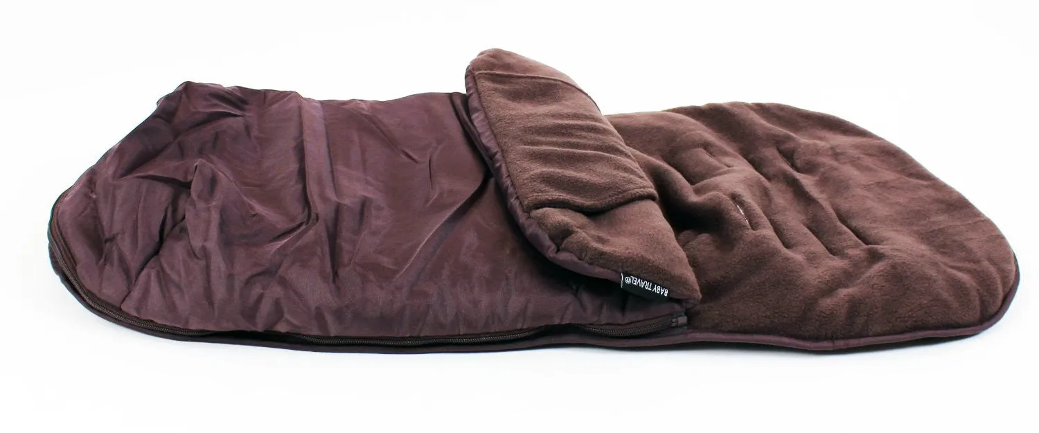Luxury Fleece Lined Footmuff Pouches For Britax Verve - Brown