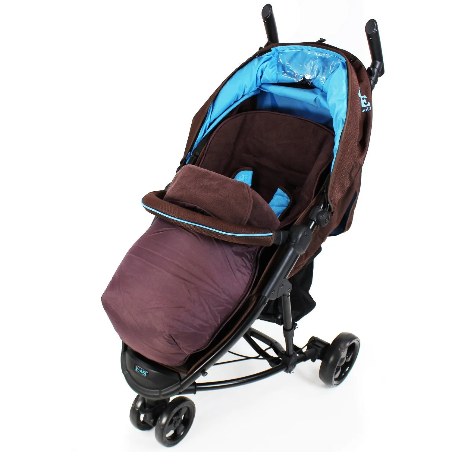 Luxury Fleece Lined Footmuff Pouches For Britax Verve - Brown