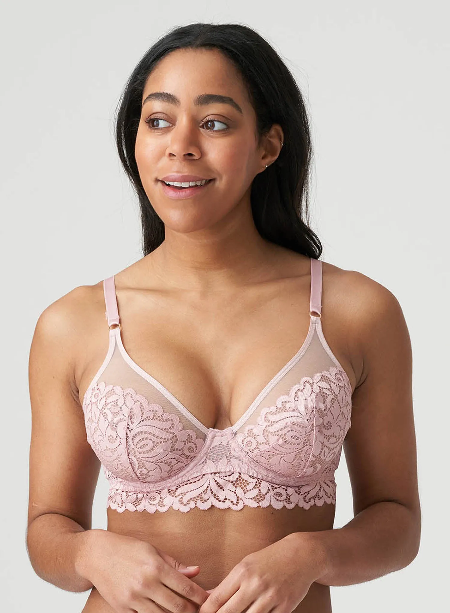 Marie Jo: Elis Plunge Longline Bra Vintage Pink